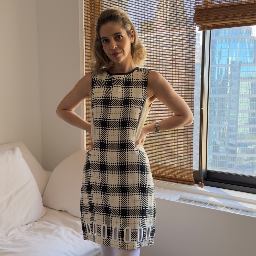 3.1 Phillip Lim Checked Navy/White Plaid Dress - Like New